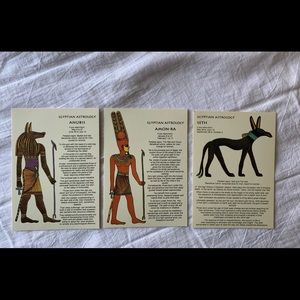 Egyptian Astrology Post Cards x3